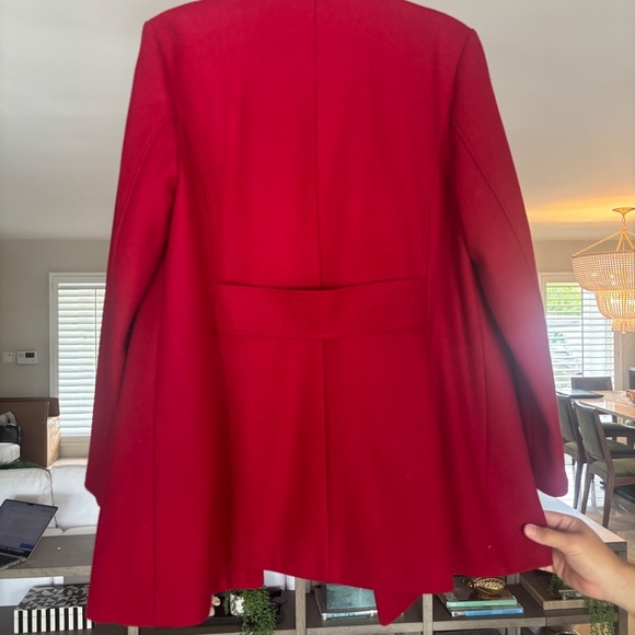 Red Wool Peacoat - Picture 2 of 3